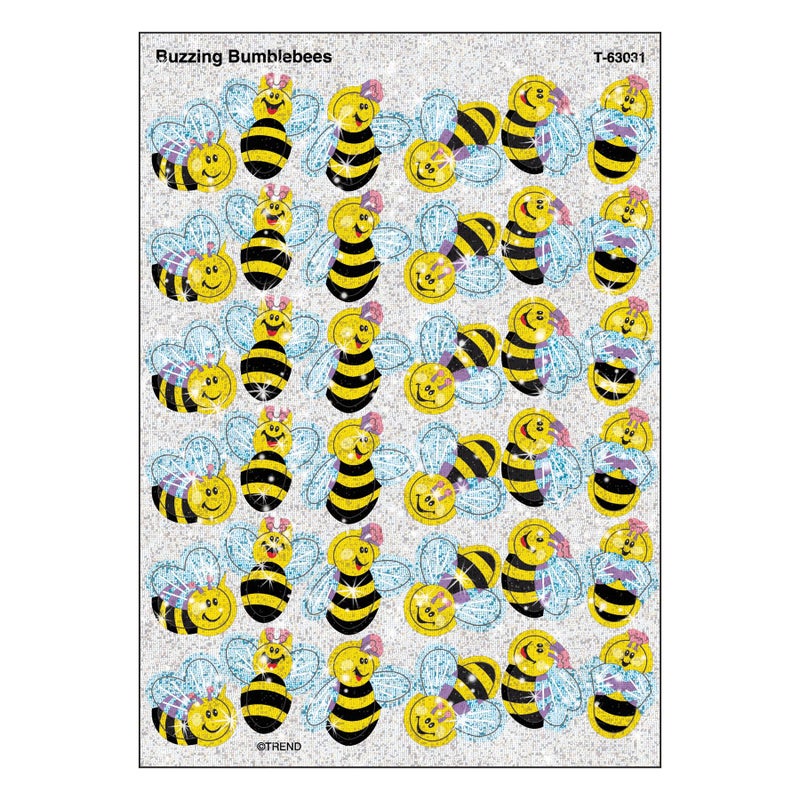 Trend Enterprises Trend, Inc. Buzzing Bumblebees Sparkle Stickers, 72 CT - Image 1